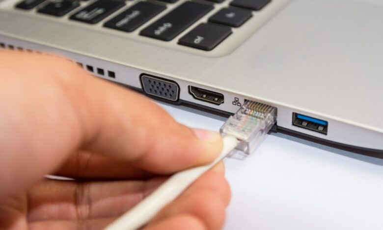 Laptop with Ethernet port
